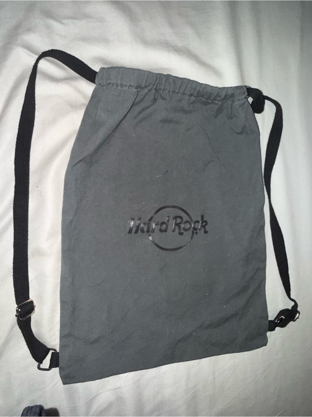Hard Rock Cafe Black Drawstring Backpack